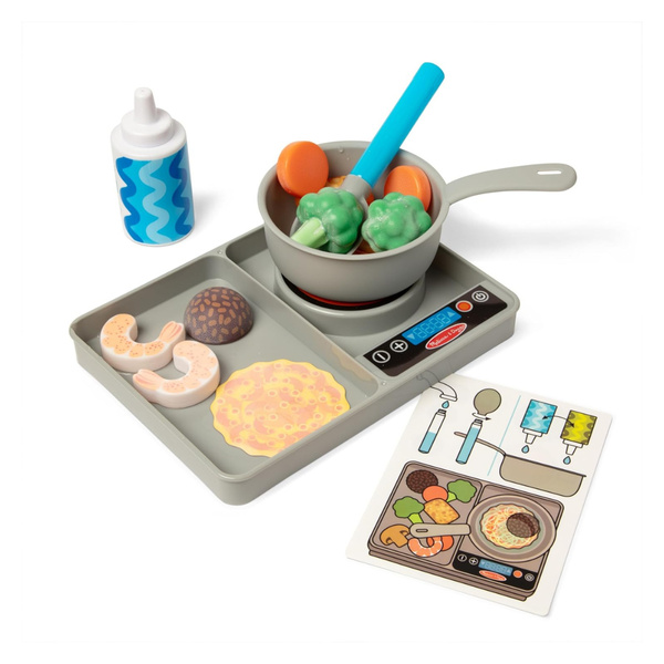 Melissa & Doug Simmer & Stir Stovetop Color Changing Food Play Set