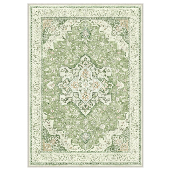 Marsail 5' x 7' Machine Washable Short-Pile Vintage Area Rug