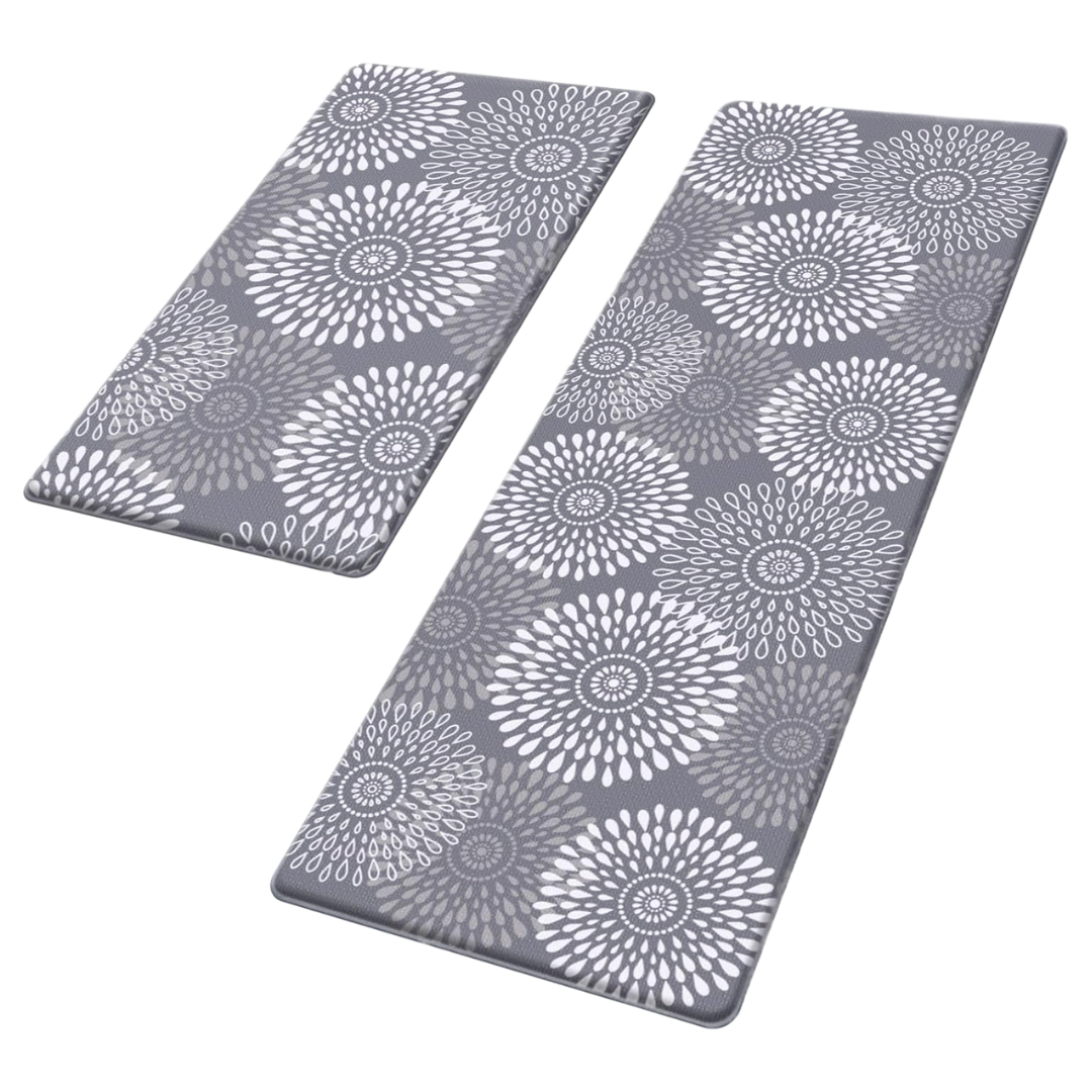 2 pcs Anti-Fatigue Cushioned Mats For Kitchen
