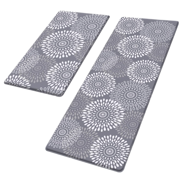 2 pcs Anti-Fatigue Cushioned Mats For Kitchen
