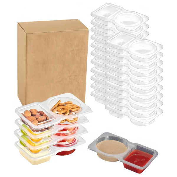 20-Pack Disposable Snack Containers With Lids