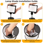 3-in-1 Aesthetic Desk Lamp with Patented Rotatable Shade