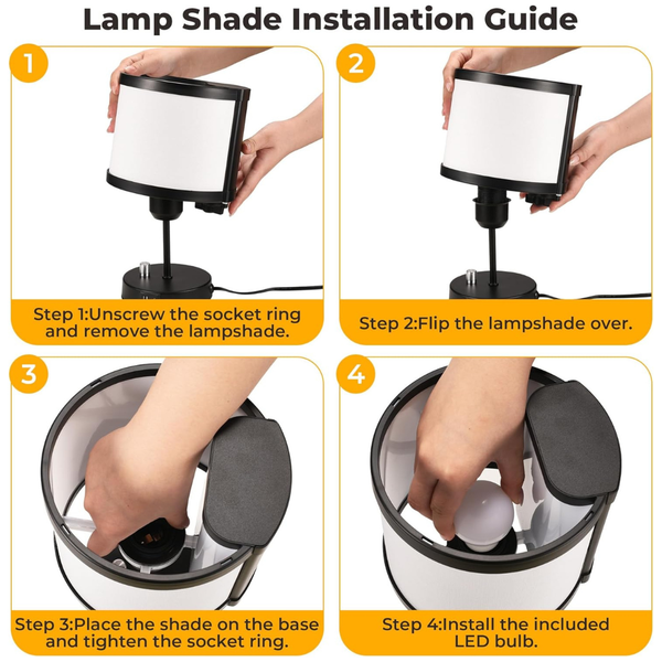 3-in-1 Aesthetic Desk Lamp with Patented Rotatable Shade
