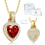 Helirose Women's 18K Gold Plated Heart Necklace (Various)