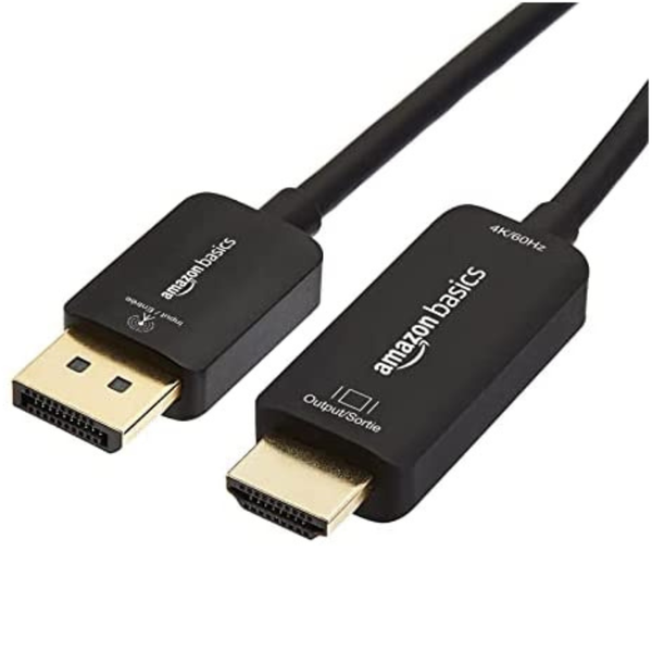 Amazon Basics 3ft DisplayPort to HDMI Cable