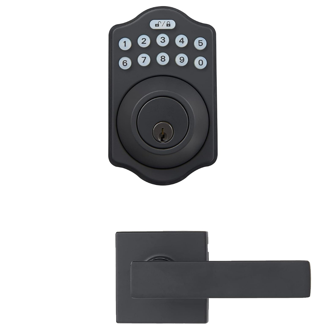 Amazon Basics Traditional Electronic Keypad, Keyless Entry Door Lock Deadbolt