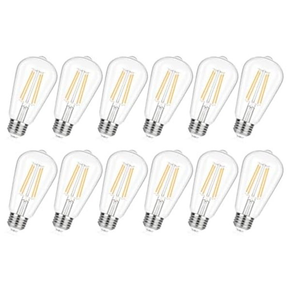 12-Pack Tobusa Vintage 90+ CRI Non-Dimmable 2700K LED Bulbs