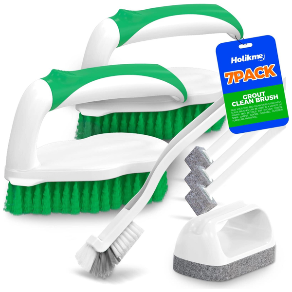 7-Pack Deep Cleaning Brush Set with Scraper Tip & Scouring Pads