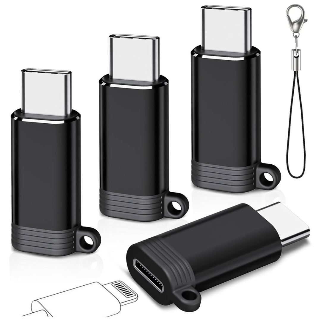 4 Pack Lightning To USB C Adapter (Various)