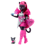 Monster High Catty Noir Doll With Pet Cat Amulette And Accessories