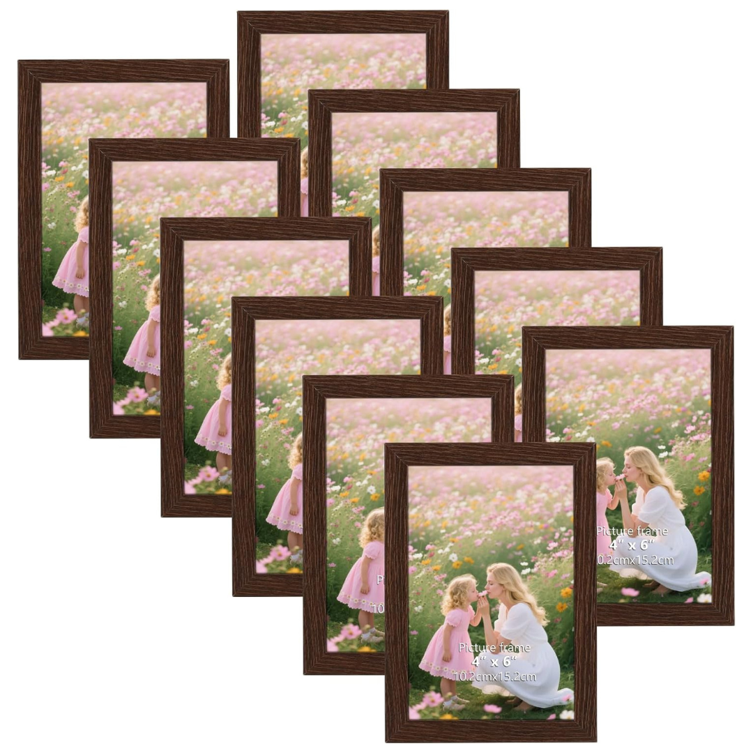 4 x 6 Set Of 11 Multi Rustic Picture Frame Collage