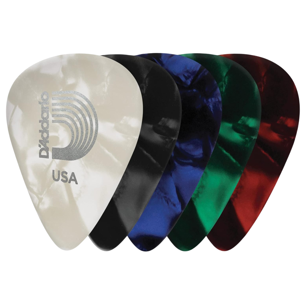 25-Pack D'Addario Celluloid Guitar Picks (Assorted)
