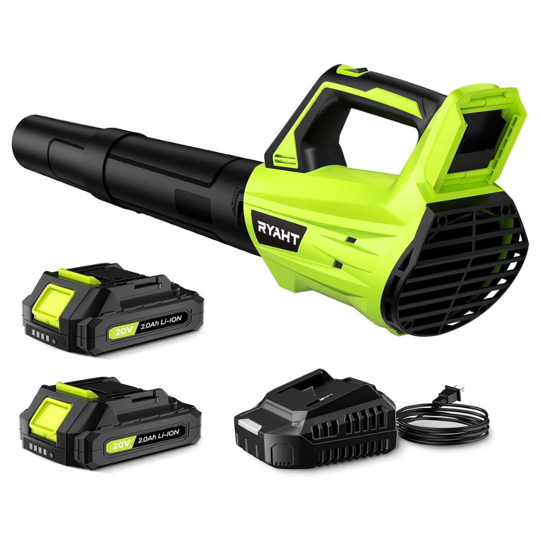 20V Lightweight Cordless Leaf Blower W/ Battery & Charger (2 Colors)