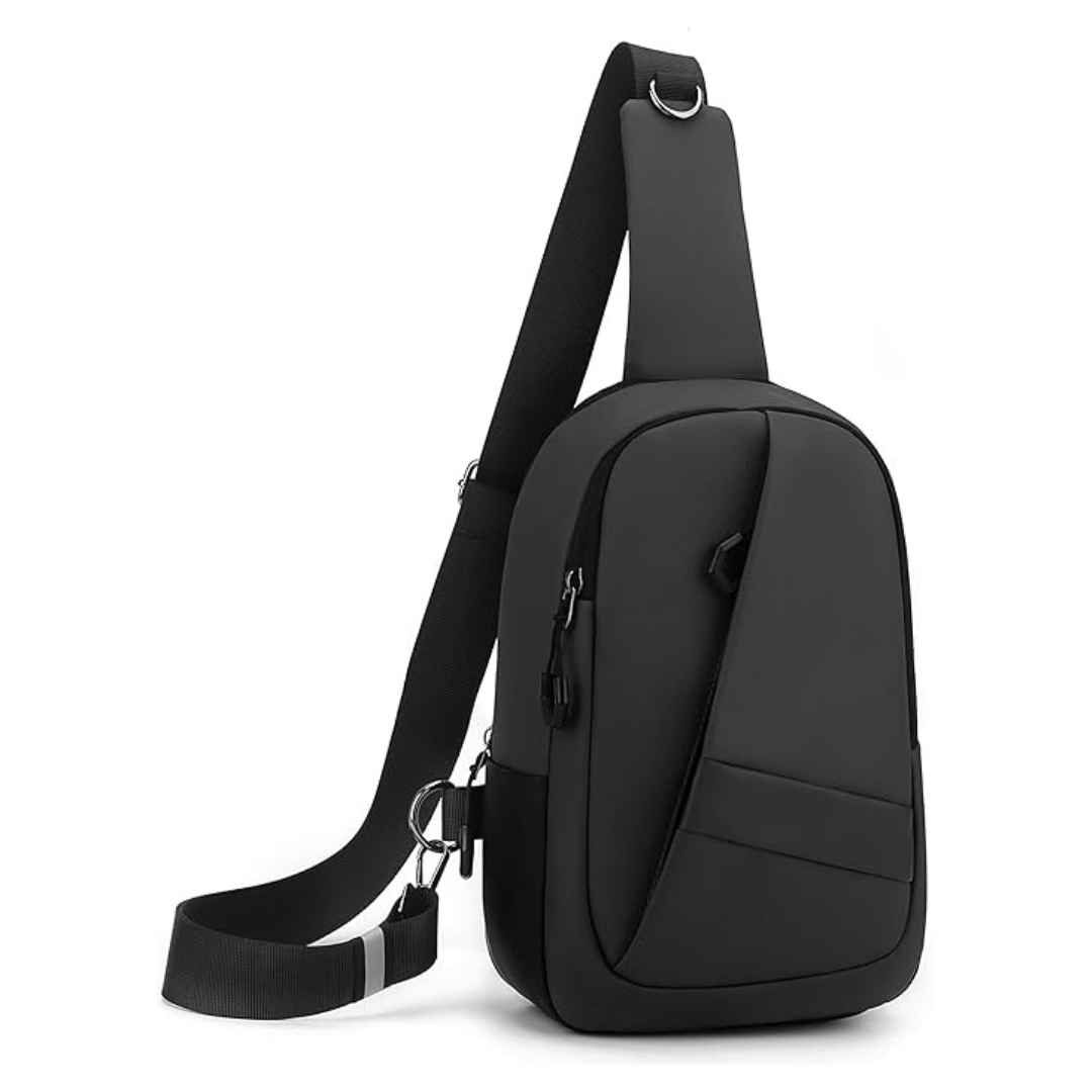 Unisex EDC Crossbody Sling Bag W/ Reflective Strip & Multiple Pockets