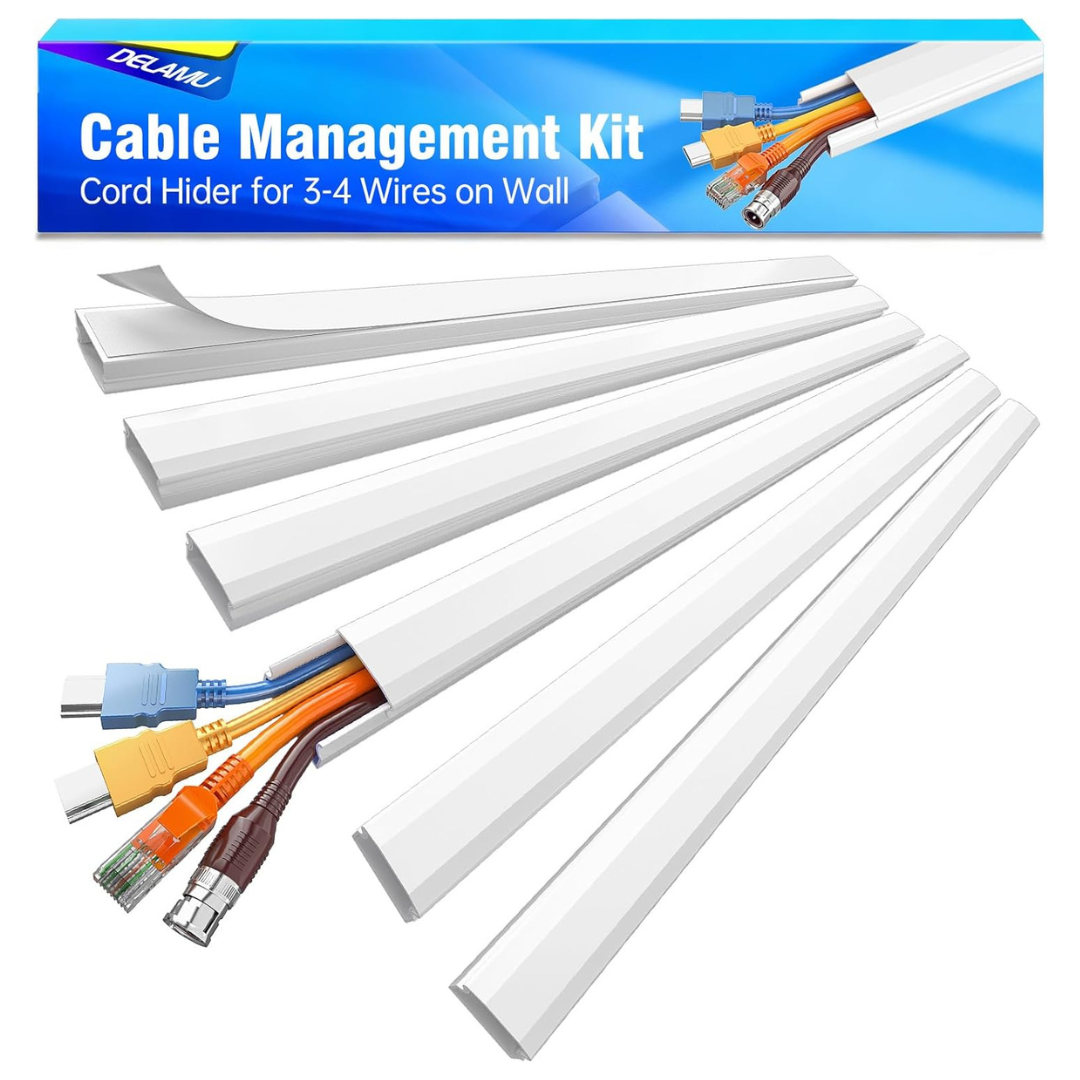 85"L x 1.18"W Delamu 4-Cord Cover Management Kit