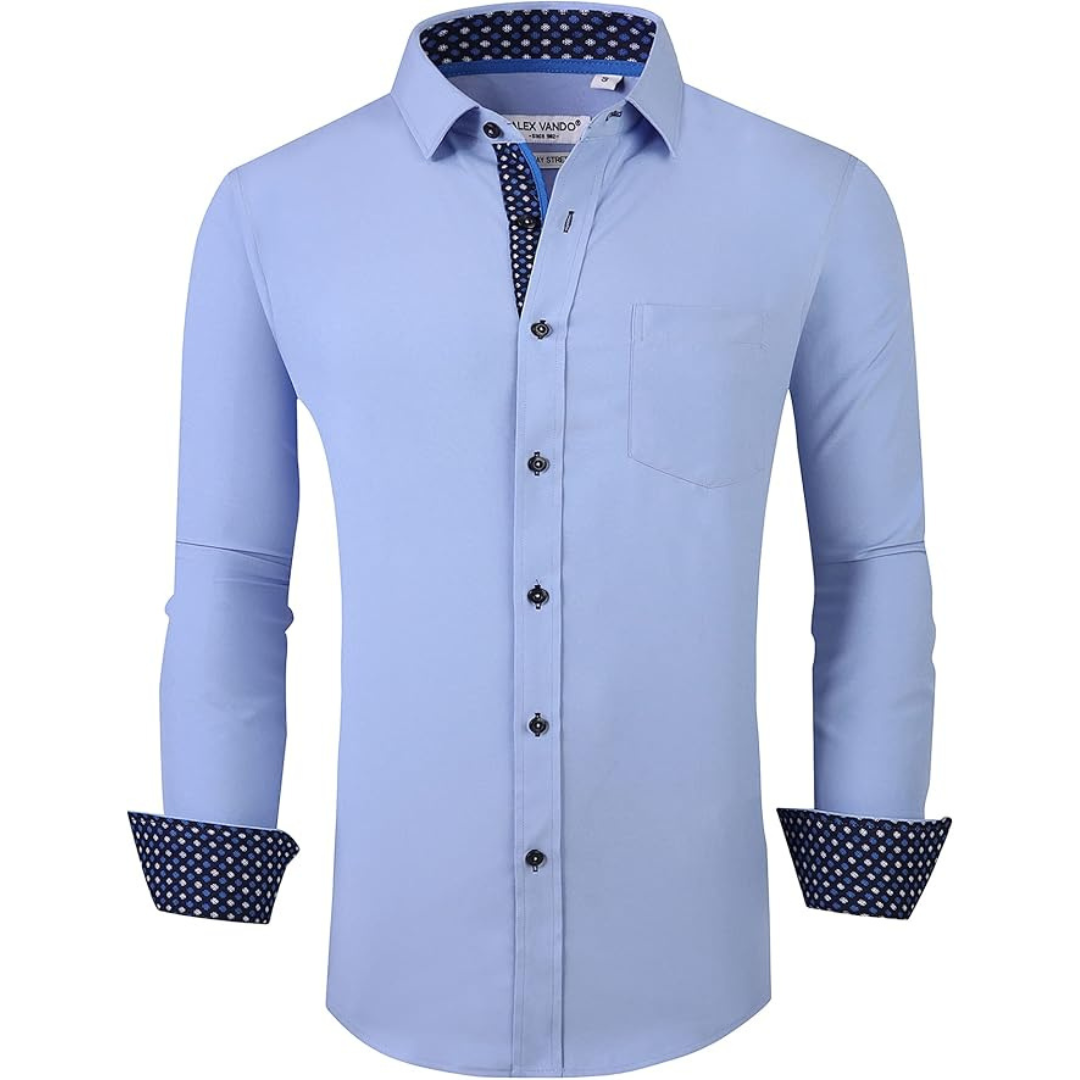 Men's Wrinkle Free Regular Fit Dress Shirt