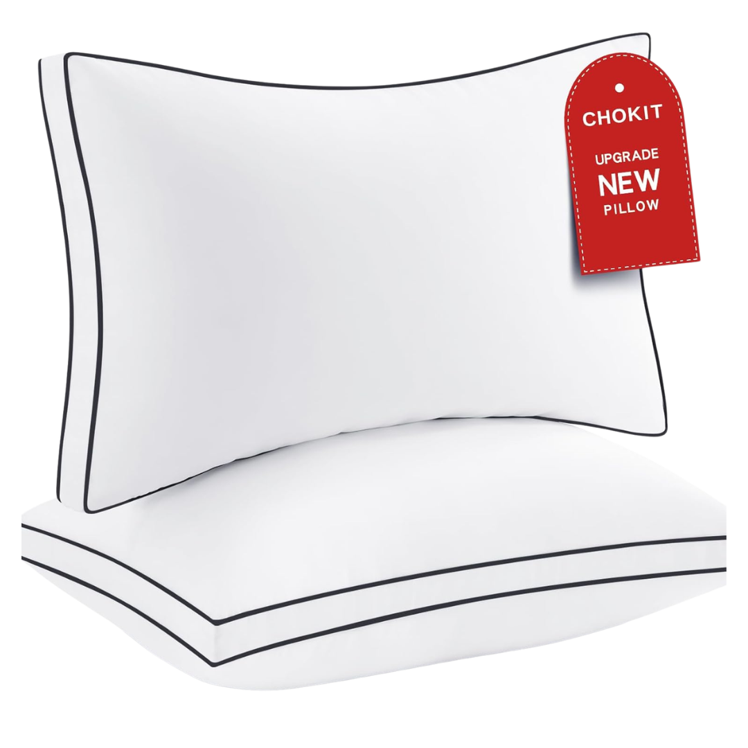Set Of 2 King Size Premium Soft & Breathable Bed Pillows