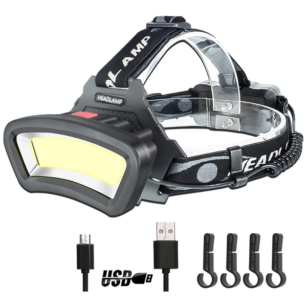 Darkbeam 2000LM USB Rechargeable COB Floodlight LED Headlamp