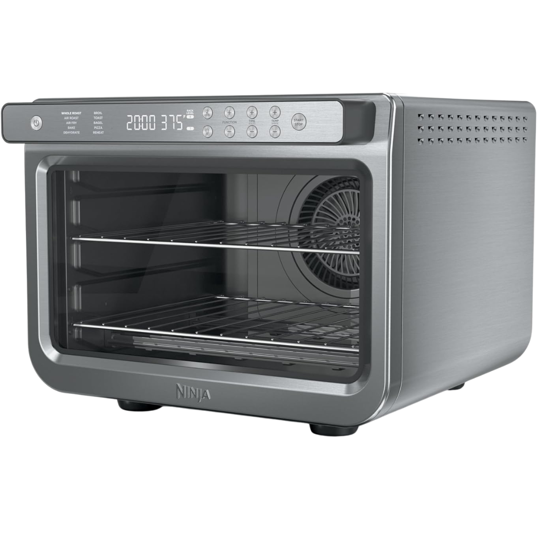 10-in-1 Ninja 1800W Stainless Steel Air Fryer & Toaster Oven