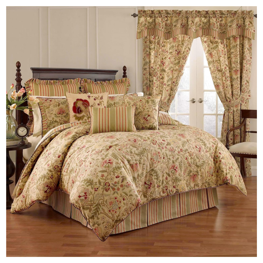 Waverly King Imperial Dress 4-Piece 100% Cotton Comforter Set