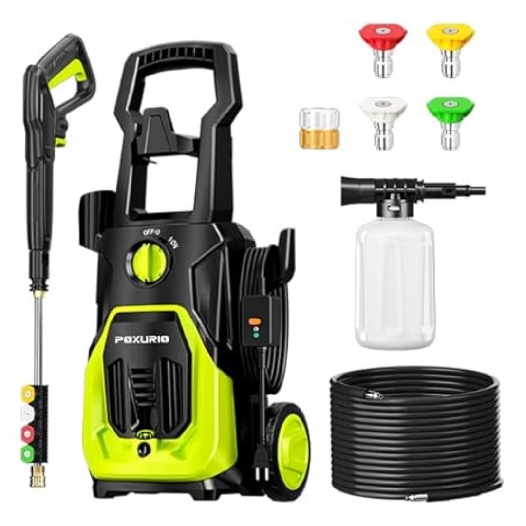 Poxurio 3-in-1 4000PSI 2.8GPM Electric Pressure Washer
