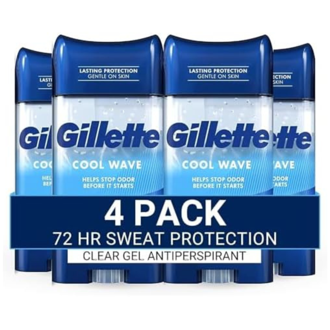4-Pack Gillette Clear Gel Men's Antiperspirant And Deodorant (3.8 oz)