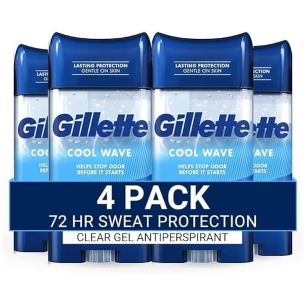 4-Pack Gillette Clear Gel Men's Antiperspirant And Deodorant (3.8 oz)