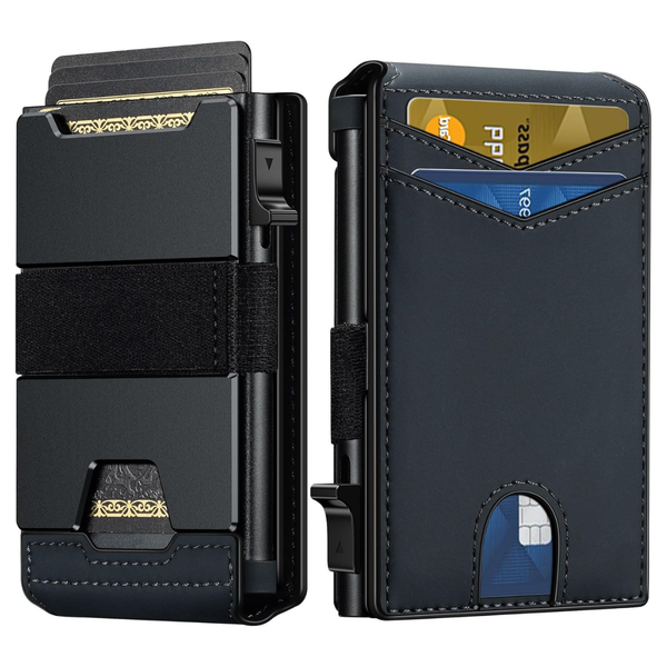 Minimalist Metal Pop-Up RFID Blocking Smart Wallet