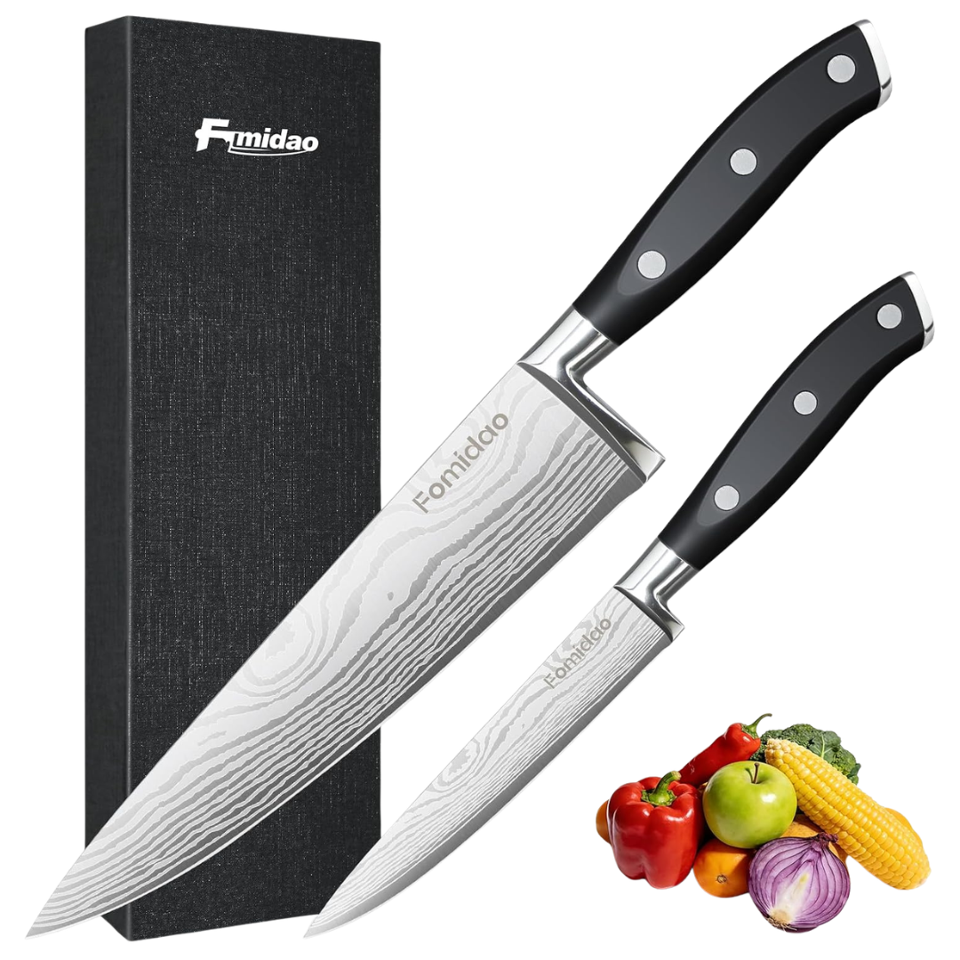 2-Pack Razor Sharp Japanese Kitchen Knife Set