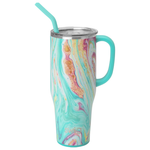 40oz Swig Life Mega Tumbler With Handle And Straw