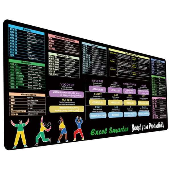 XL Extended Mouse Pad With Windows Keyboard Shortcuts