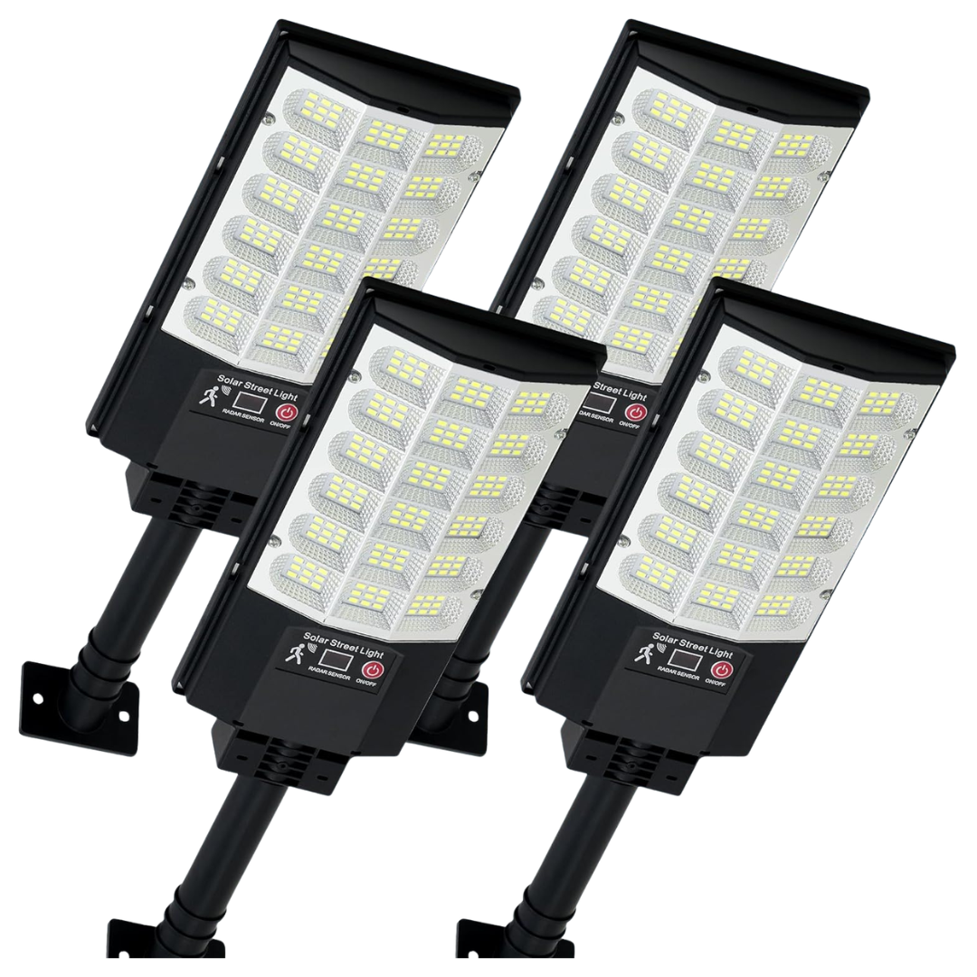 4-Pack TFKK Waterproof Motion Solar Street Lights