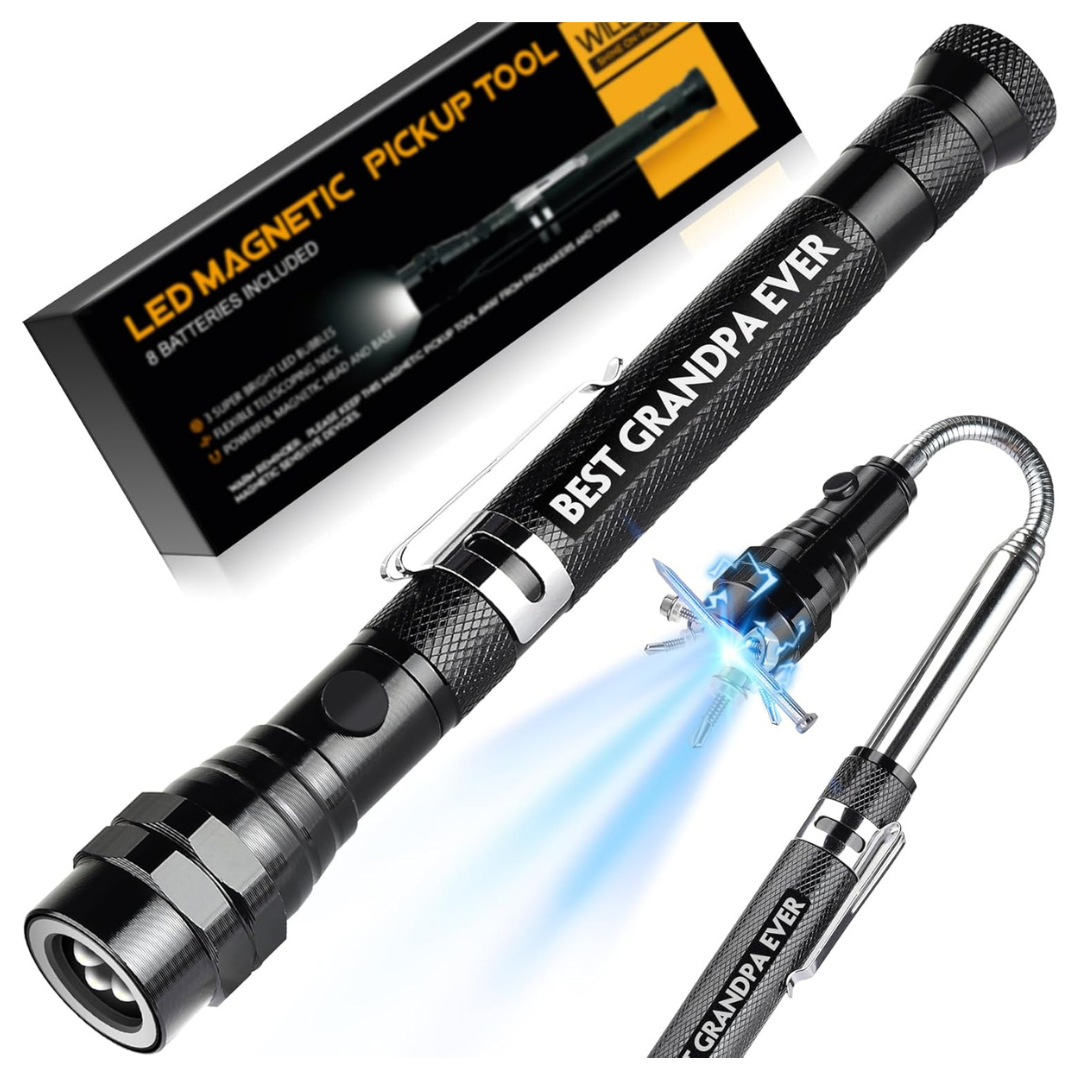 WILLUCK Magnetic Pickup Telescoping Flashlight