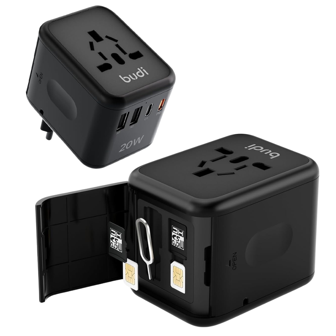 BUDI European Tavel Plug Adapter