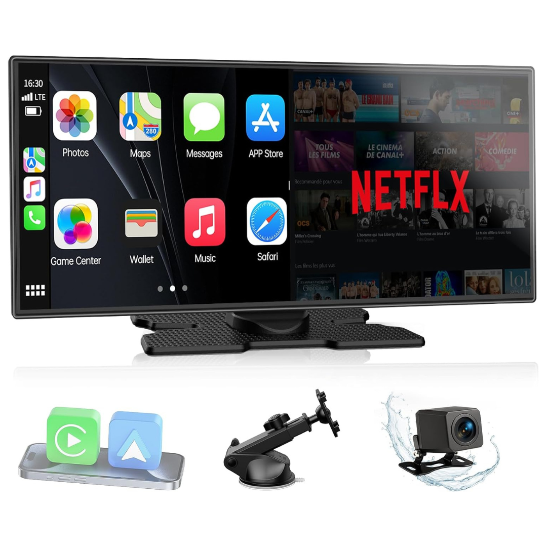 11" LAMTTO Wireless Carplay Screen With Apps & Backup Camera