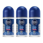 6-Pack NIVEA Men Cool Kick Anti-Perspirant Roll-On Deodorant (50ml)