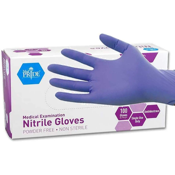 100-Pack MedPride Powder-Free Nitrile Exam Large Gloves