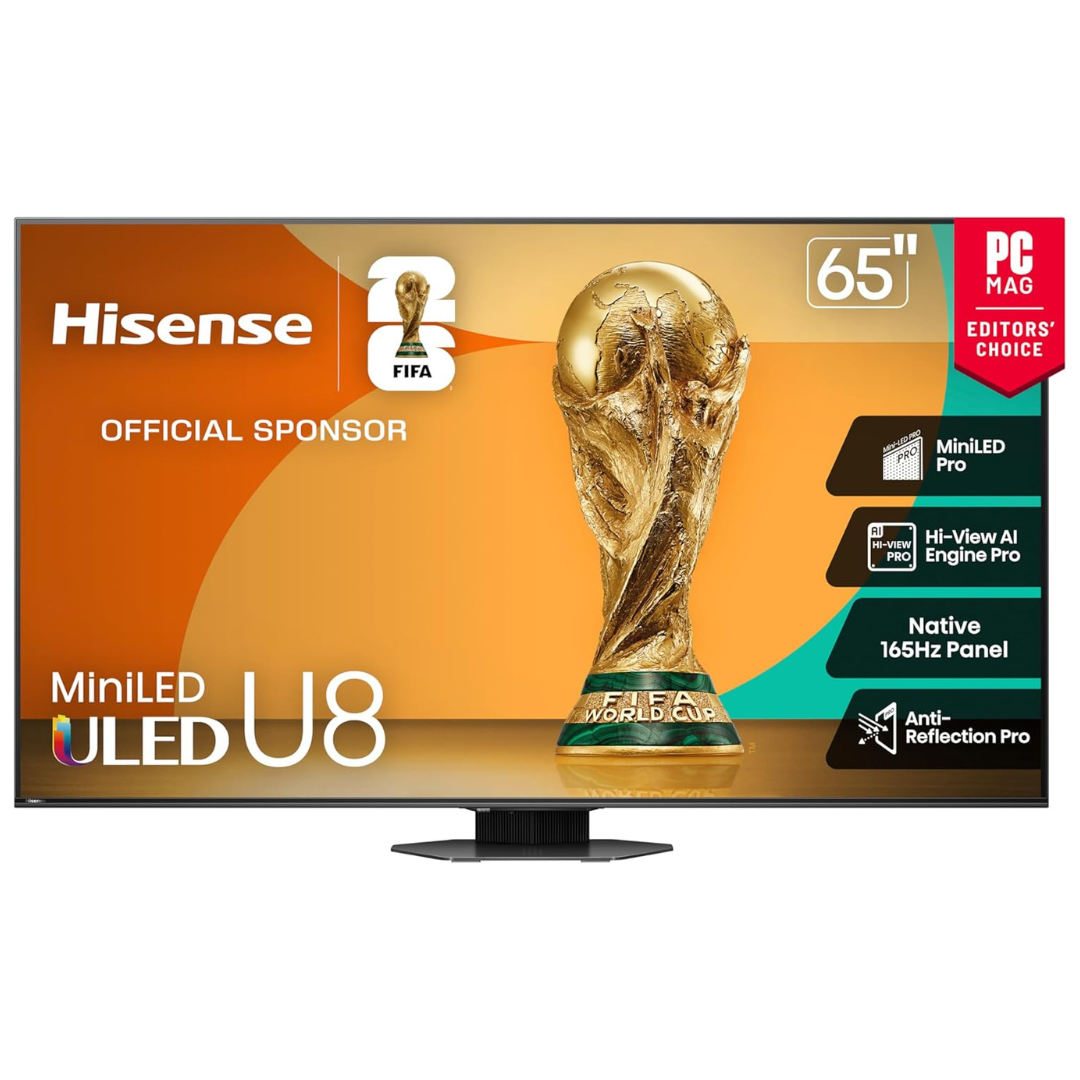 65" Hisense Class U8 Series 4K Ultra HDR Smart Mini-LED ULED Google TV