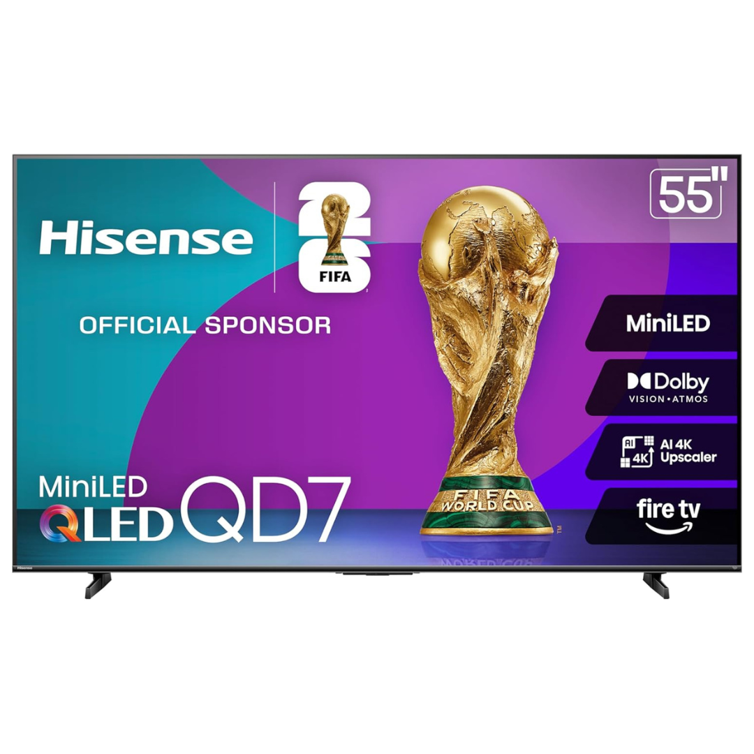 55" Hisense QD7 Series 4K Ultra HDR Smart Mini-LED QLED Fire TV