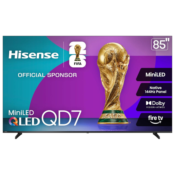 85" Hisense QD7 Series 4K Ultra HDR Smart Mini-LED QLED Fire TV (2025 Model)