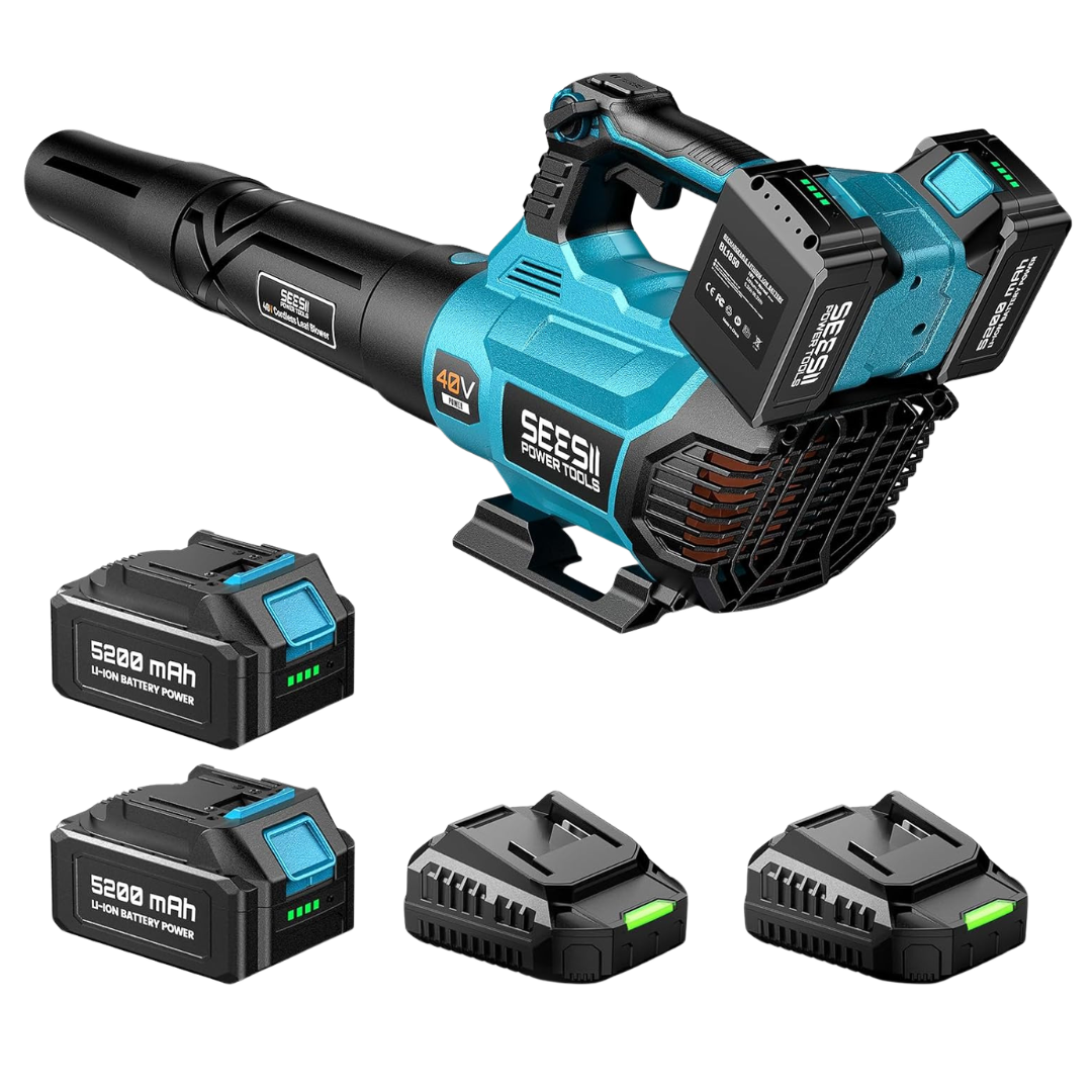 180º Rotatable Cordless Leaf Blower With 2x4.0Ah Batteries & Charger