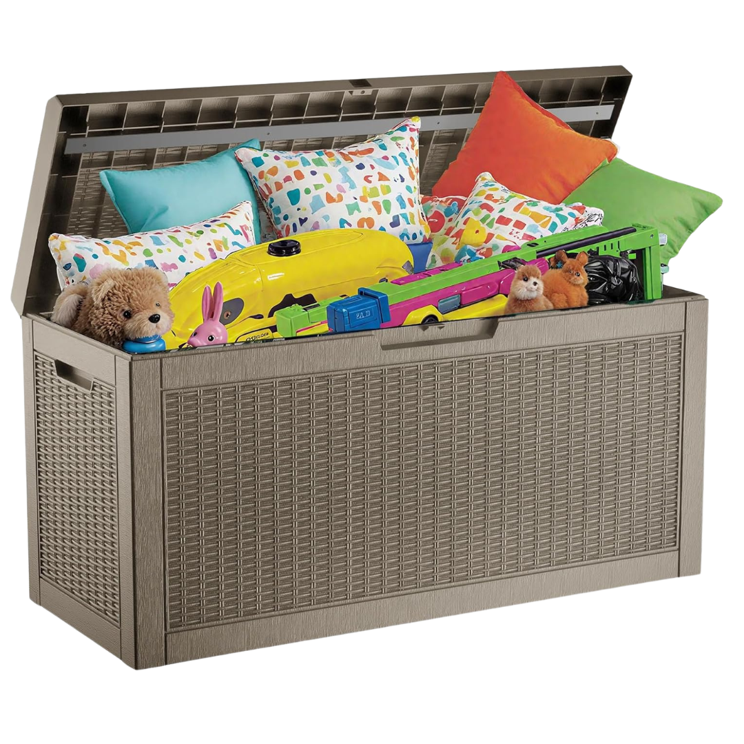 60 Gallon Waterproof Resin Outdoor Lockable Storage Box