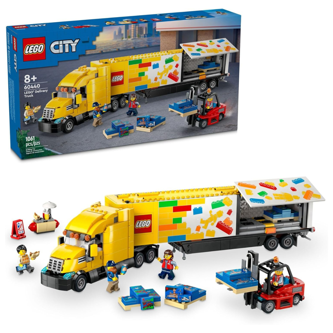 1061-Piece Lego City Yellow Delivery Truck Building Toy Set (60440)