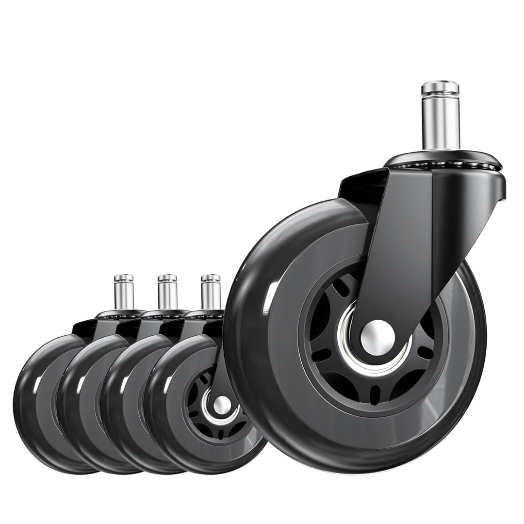 5-Pack ASHGOOB Rollerblade-Style Office Chair Wheels