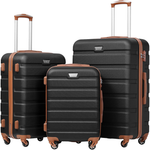 3-Piece Coolife Lightweight Hardshell Spinner Luggage Set