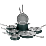 14-Piece Ninja Ceramic Pro Non-Stick Pots & Pans Cookware Set (Green)