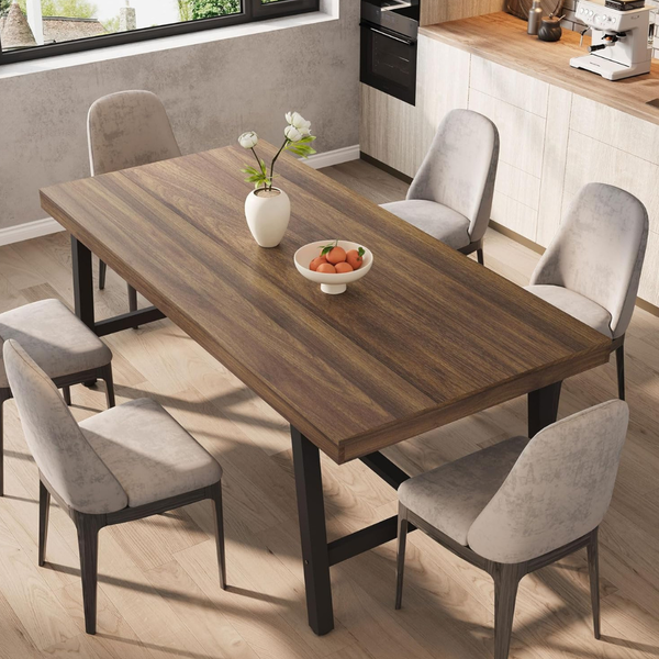 GarveeHome 6-8 People Industrial Rectangular Dining Table
