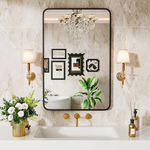 22" x 30" Bathroom Mirror Black Bathroom Mirrors