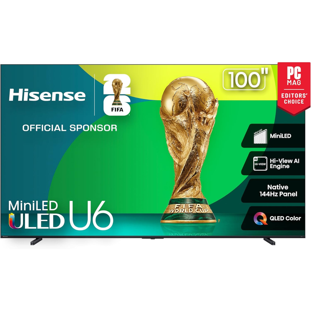 100" Hisense Class U6 Series 4K Ultra HD Smart LED Fire TV
