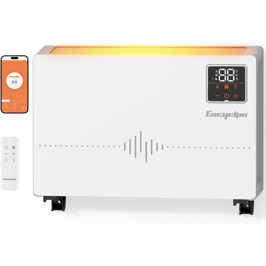 Encyclpo 1500W Smart Wall Heater W/ Wireless & Remote Control